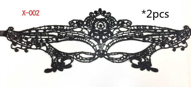 Series black lace mask