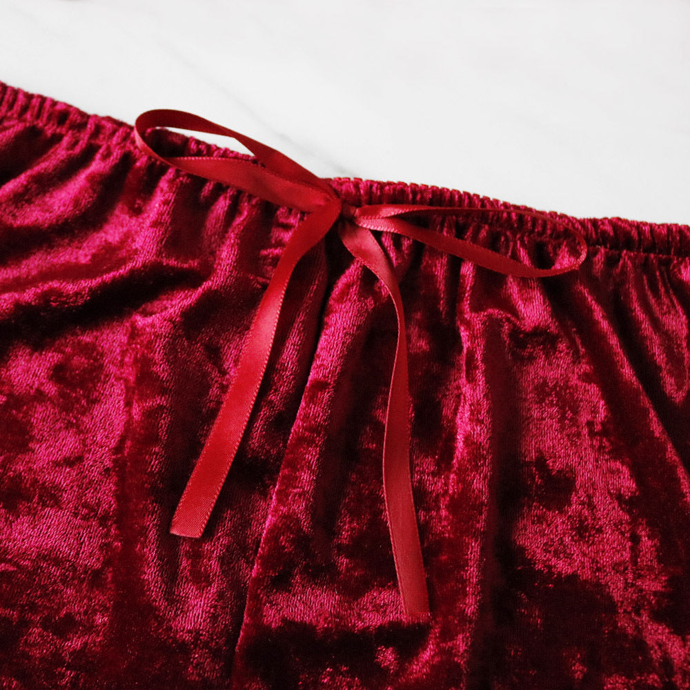 Lingerie sexy à col en V et diamants dorés