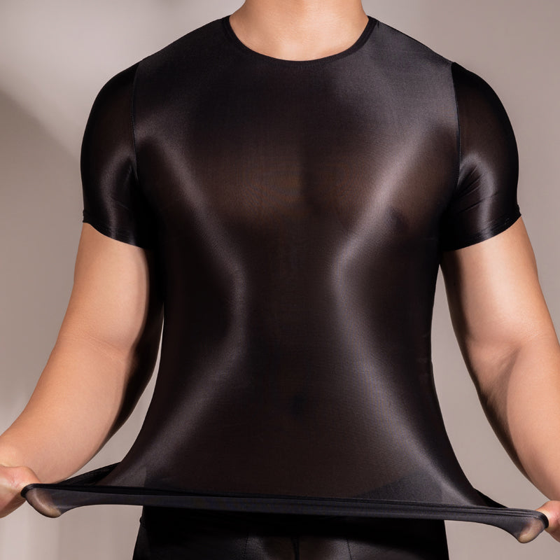 Men's Tight Super Elastic Vest Short Sleeve