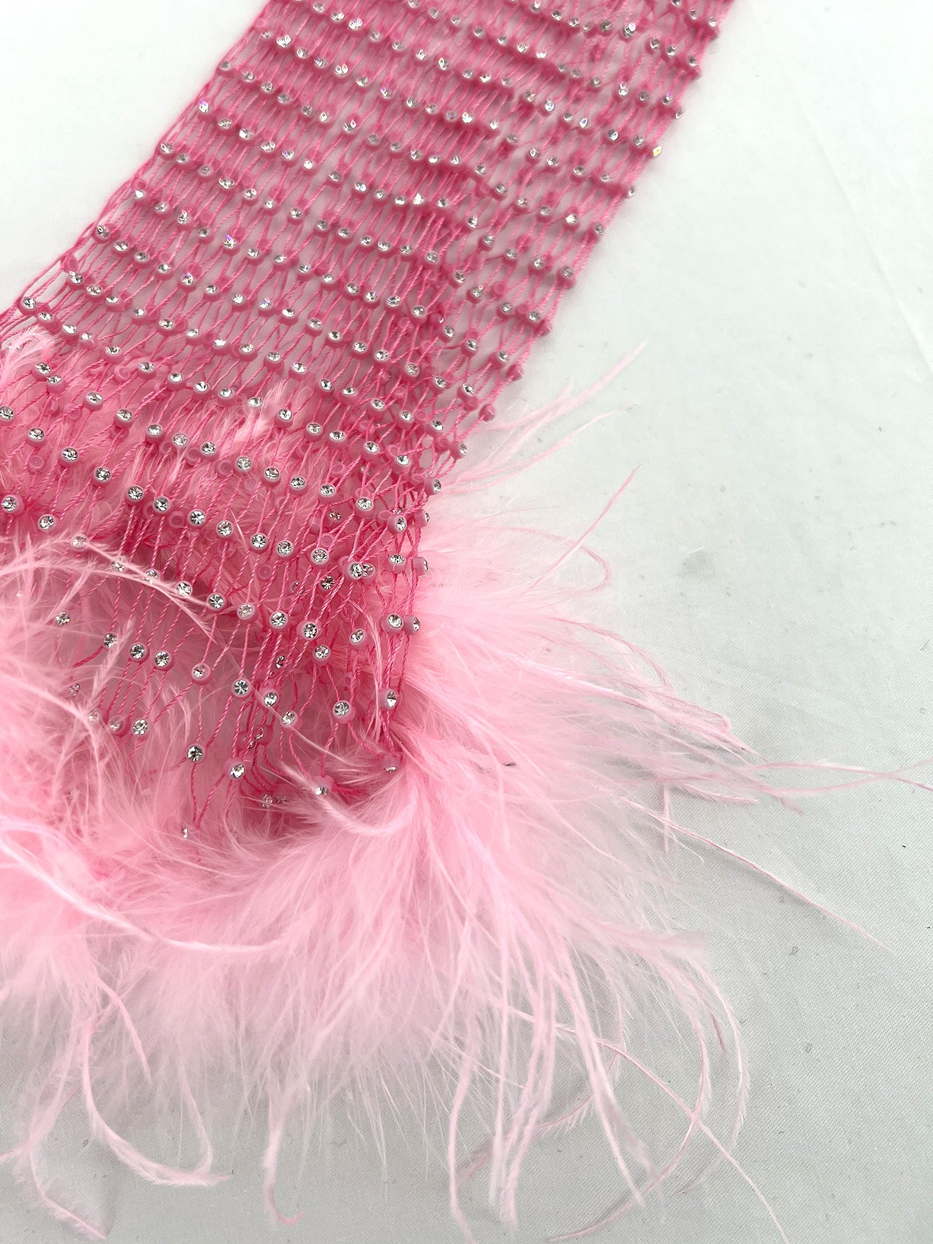 Net Drill Rhinestone Women's Handmade Sewing Sexy Mesh Skirt