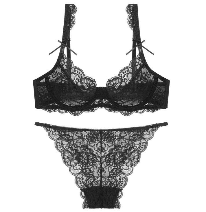 Ensemble de soutien-gorge sexy respirant en dentelle douce ultra-fine