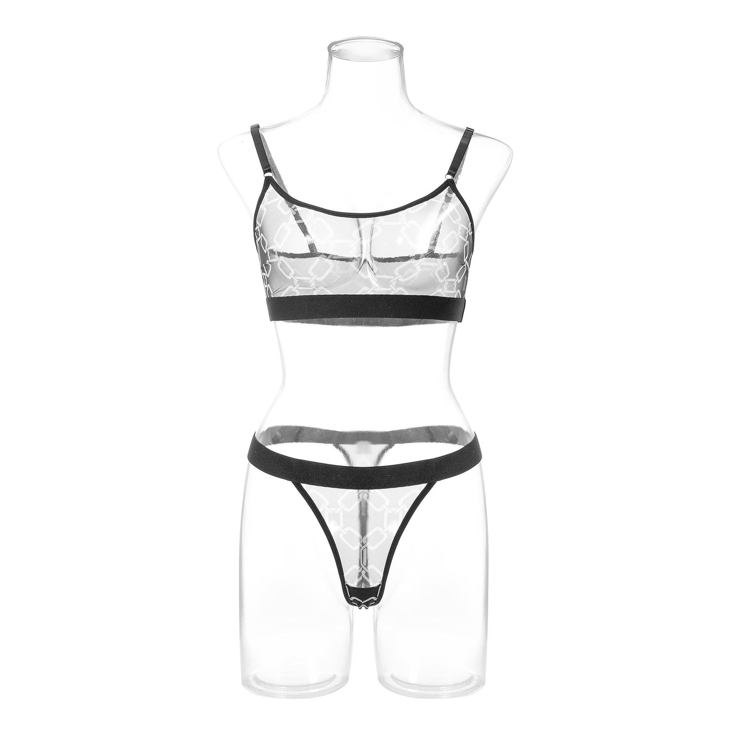 Ensemble de soutien-gorge de sous-vêtements imprimés en tissu filet à la mode pour femmes