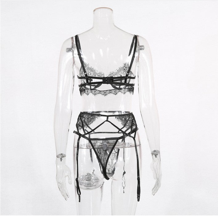 Sexy Lace Underwear Strip Steel Roll 3-piece Set