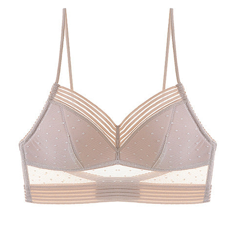 Ensemble soutien-gorge invisible sexy sans anneau en acier