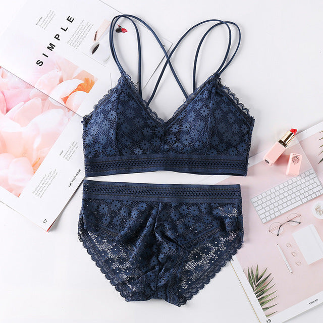 Ensemble de soutien-gorge push-up sous-vêtements sexy
