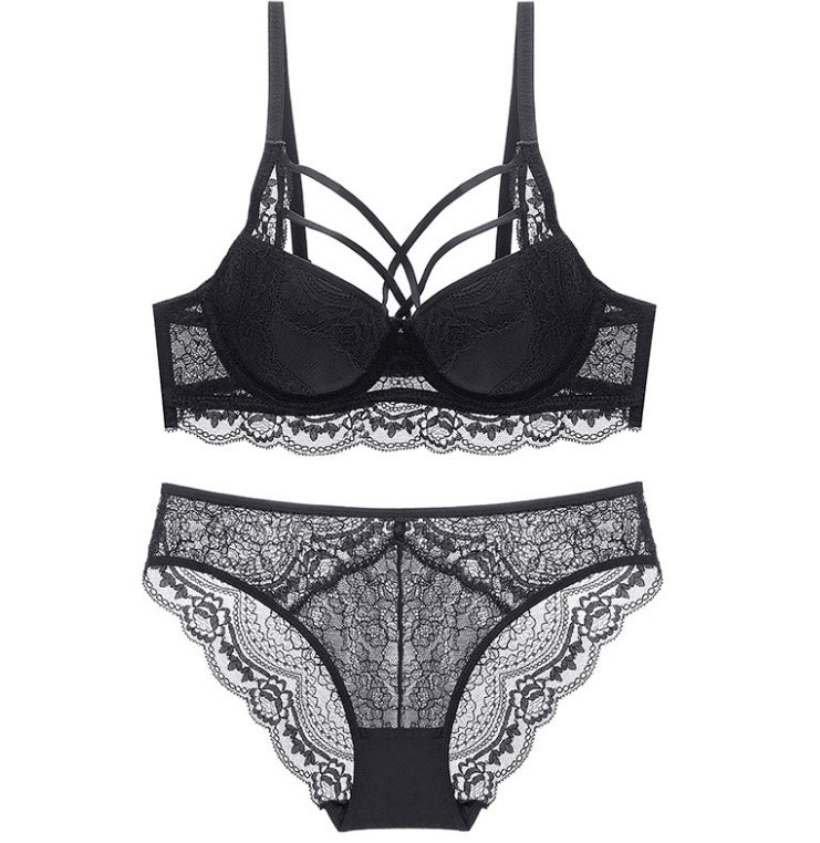 Ensemble de sous-vêtements en coton épais, soutien-gorge Push Up, Sexy