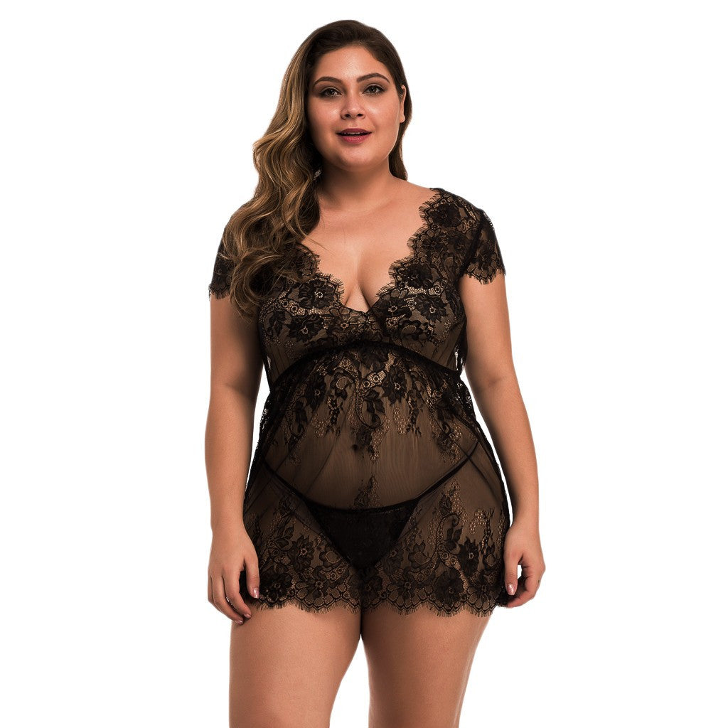 Lingerie sexy pleine grandeur en dentelle