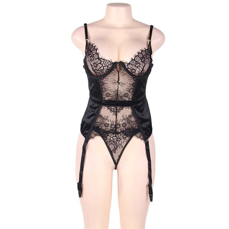 Plus Size Sexy Lingerie Sexy Sling Nightdress Garter Pajamas Set
