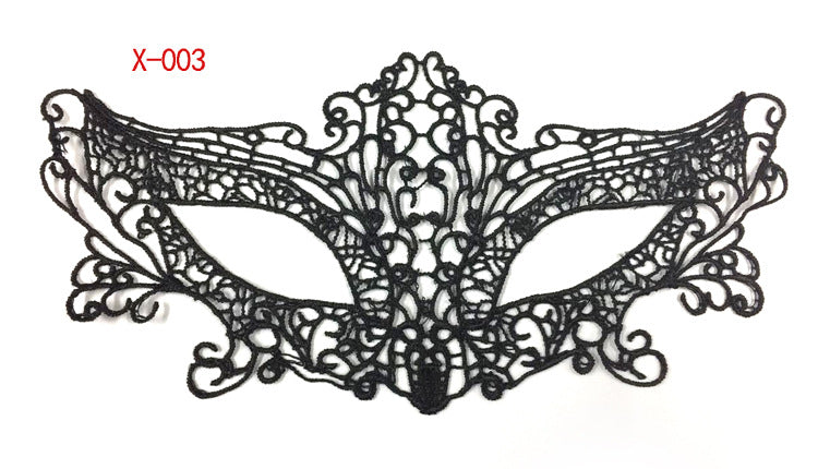 Series black lace mask