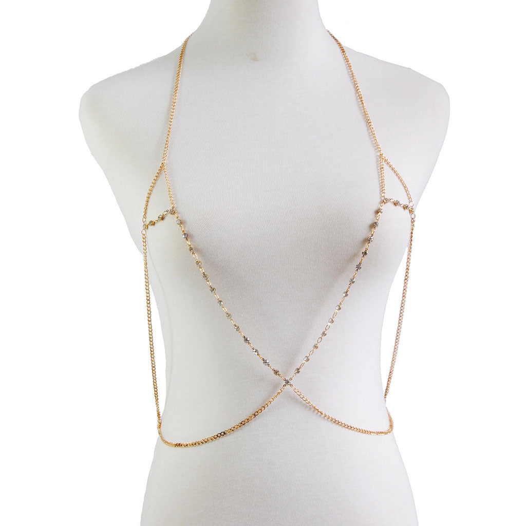 Ensemble de collier de corps de collier de soutien-gorge de bikini sexy