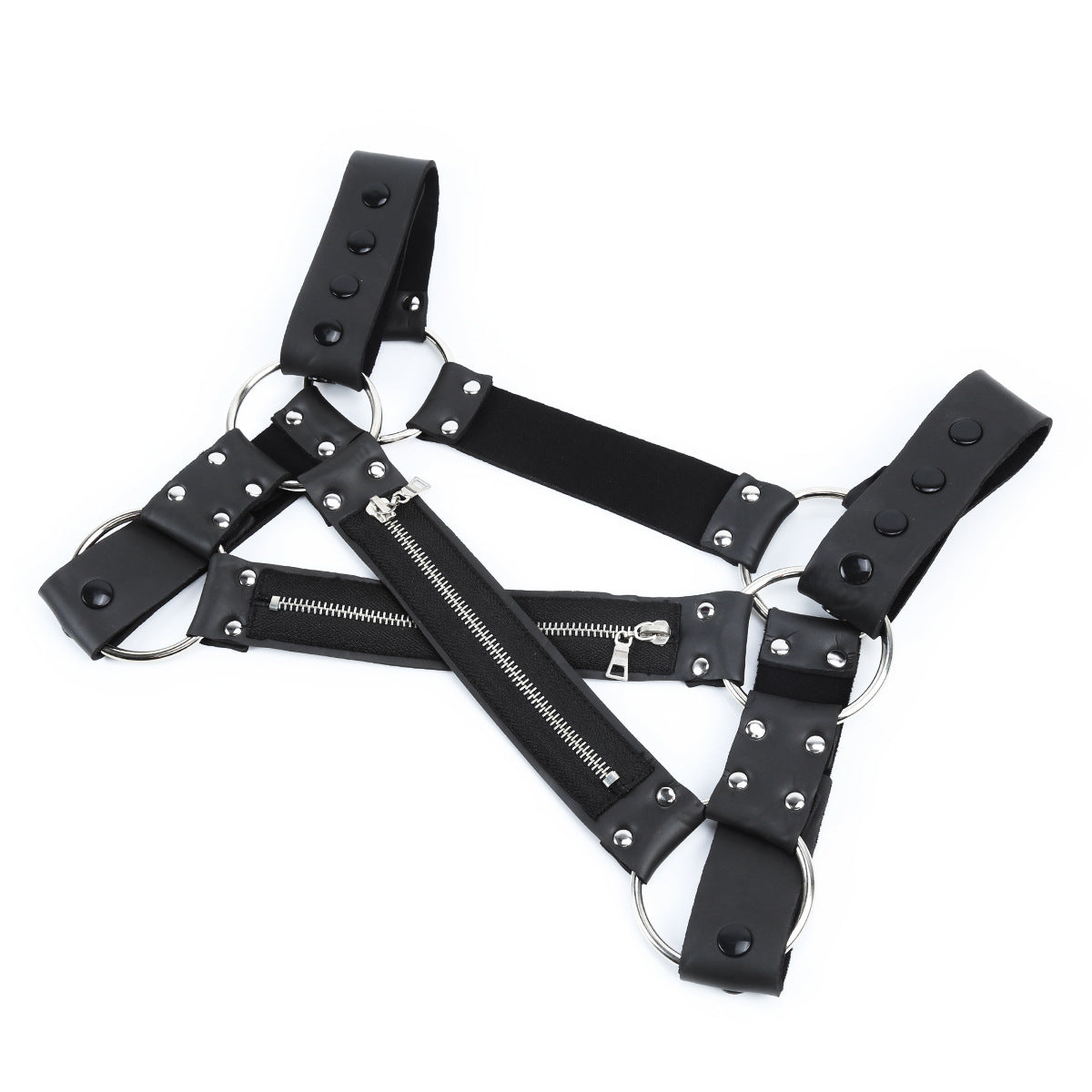 Men's Powerful Men's Binding Stretch Zipper Clothes Binding Sexy Binding Chest Strap