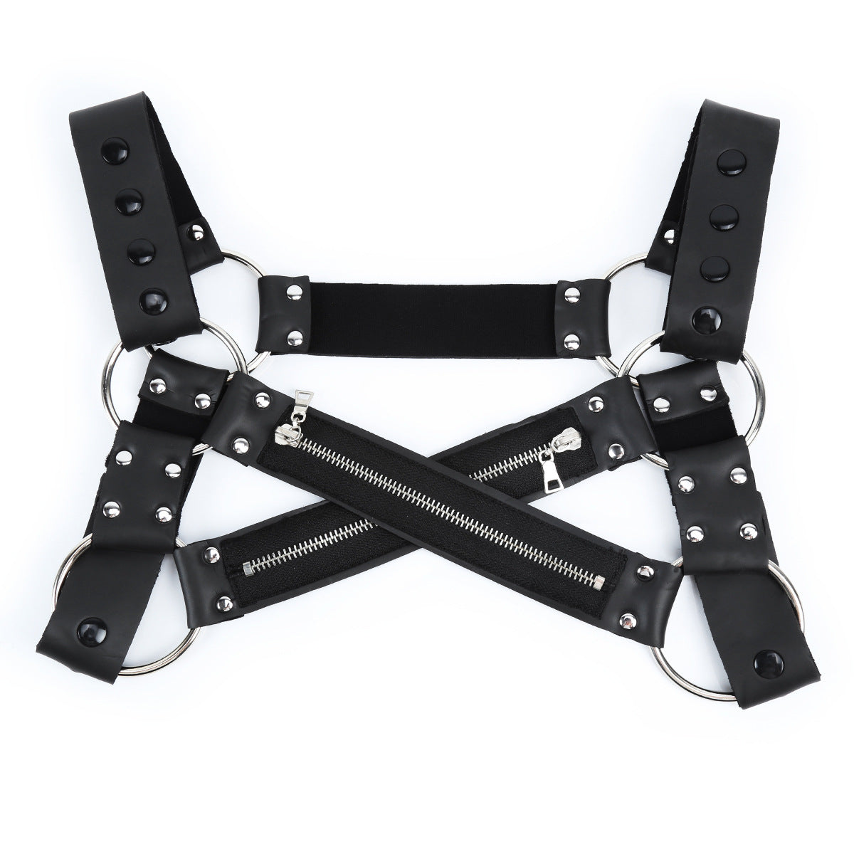 Men's Powerful Men's Binding Stretch Zipper Clothes Binding Sexy Binding Chest Strap