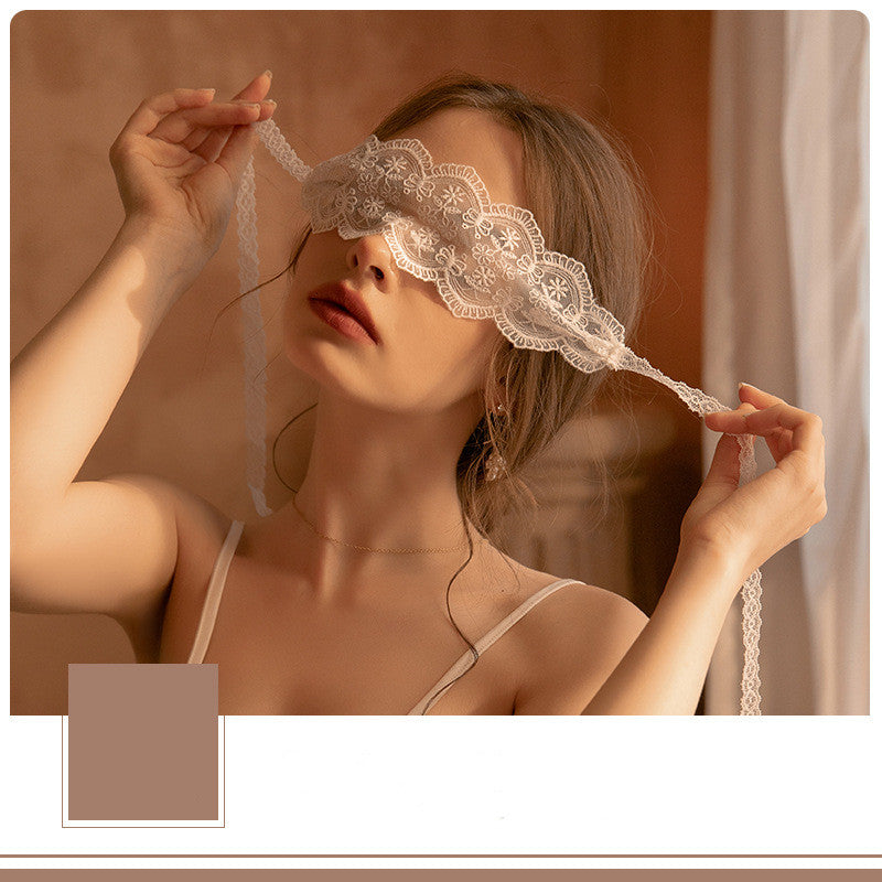 Lingerie Lace Perspective Embroidered Hollow Eye Mask Adjustable