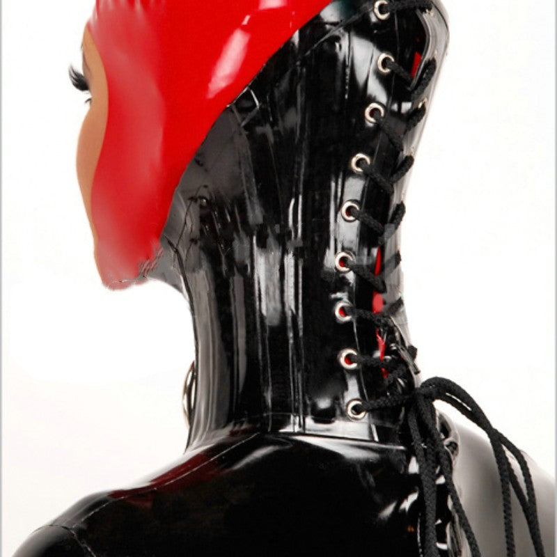 Mask Natural Latex Headgear Thickened With Keel Three-dimensional Tight Binding Bandana Neck Scarf