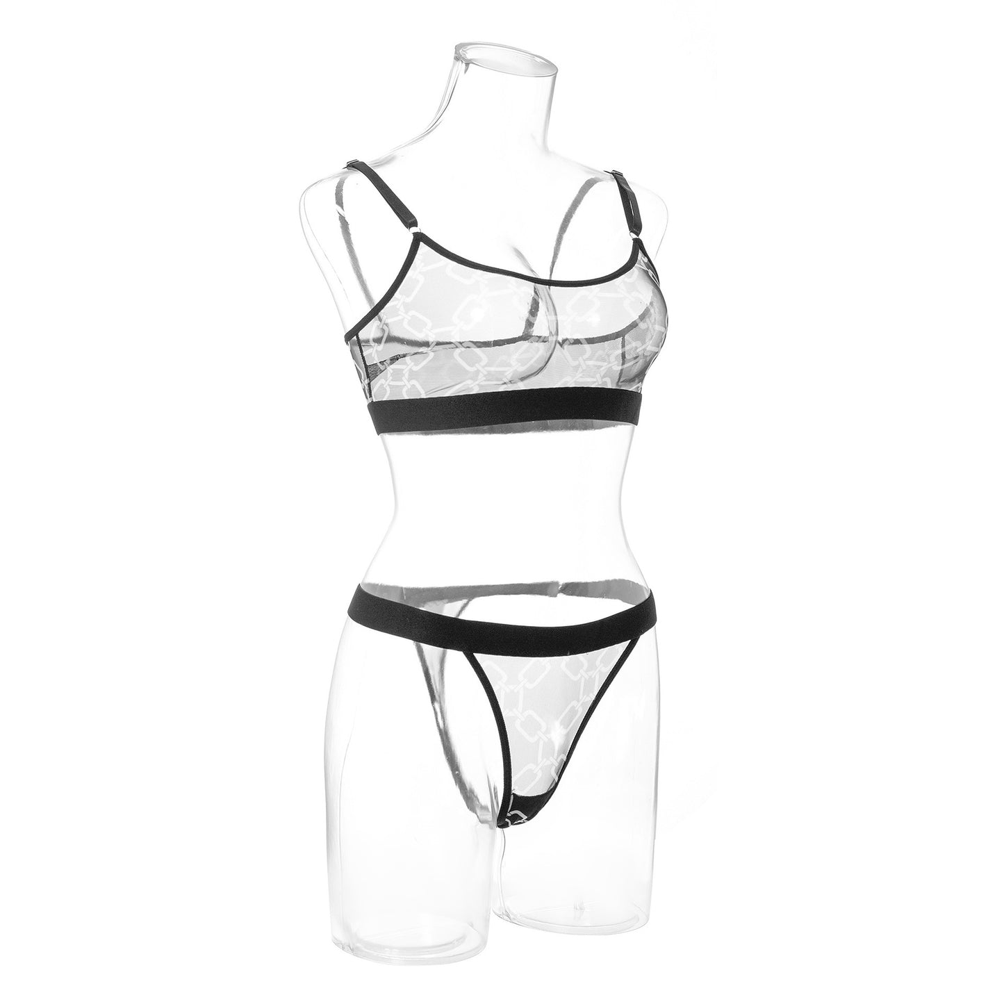 Ensemble de soutien-gorge de sous-vêtements imprimés en tissu filet à la mode pour femmes