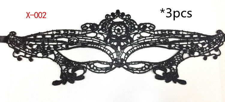 Series black lace mask