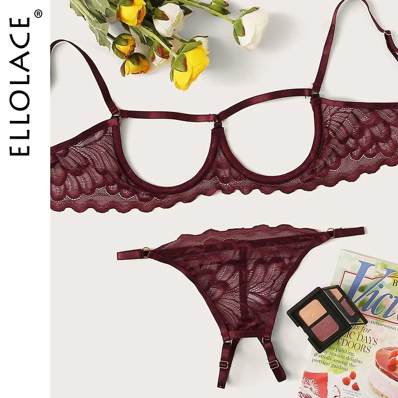 Lingerie Set y Hollow Out Lingerie Underwear Set Women's Push Up Bra Lingerie Underwear For Women