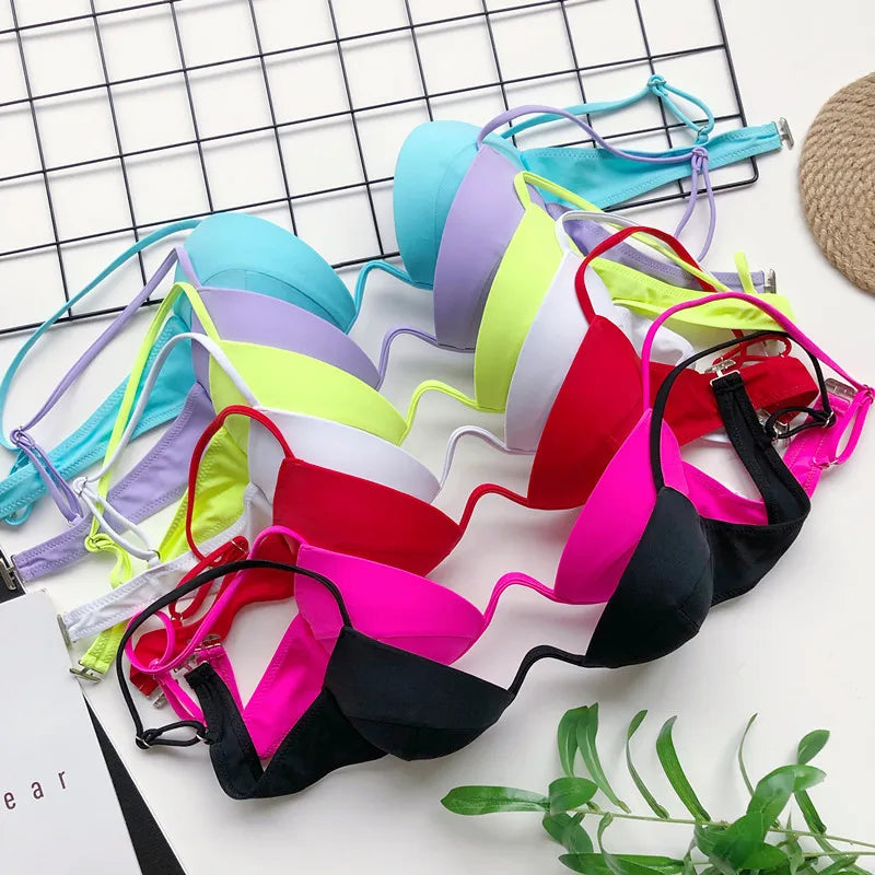 Ellolace Swimwear Bikini Women's Swimsuits Low Waist Ladies Deep-v Swimwear Bikini 2020 Woman Holiday Brazilian Biquini