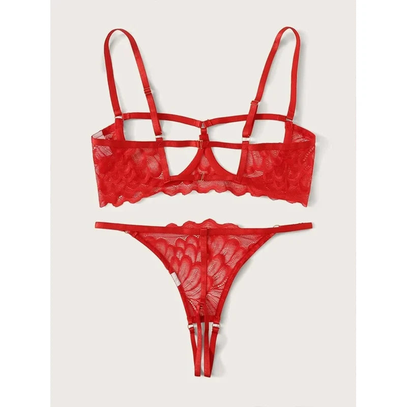 Lingerie Set y Hollow Out Lingerie Underwear Set Women's Push Up Bra Lingerie Underwear For Women