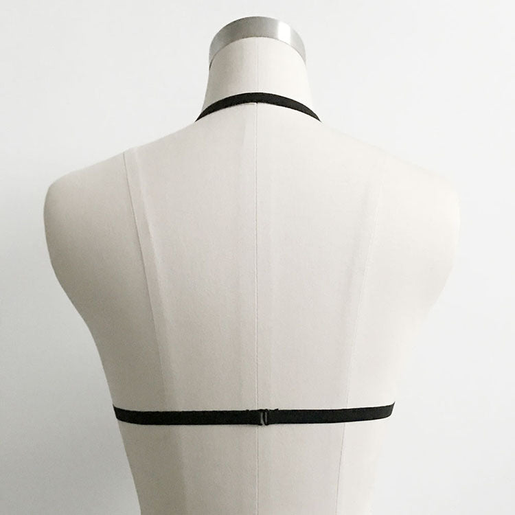 Sexy Underwear Tied Top Solid Color Elastic Band Halter Fashion Bra Dew Female