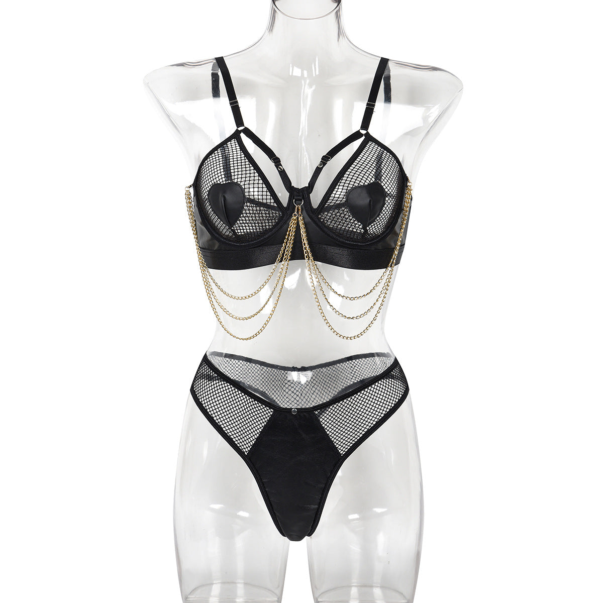 Costume en cuir Super sauvage, chaîne en métal pour industrie lourde, couture de grille, amour, Faux cuir