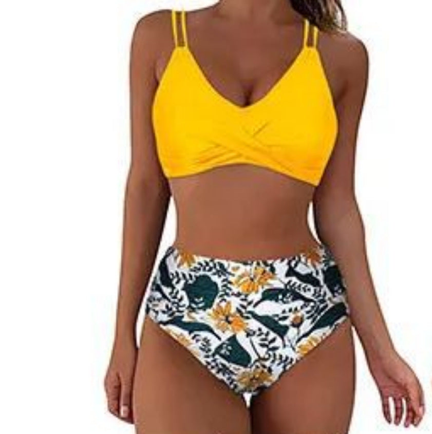 Ensemble de bikini imprimé européen et américain pour femmes