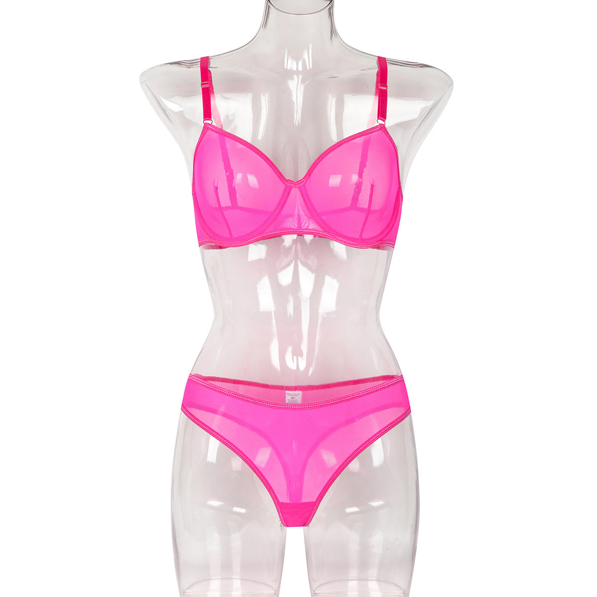 Women Clothing Popular Mesh See through Simple Suit Two Piece Sling Sexy Lingerie