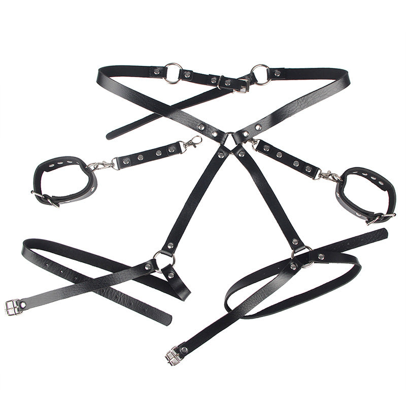 Plus Size Sexy Trend Binding Belt Couple Flirting Bracelet Leg Ring Punk Belt Waist Chain