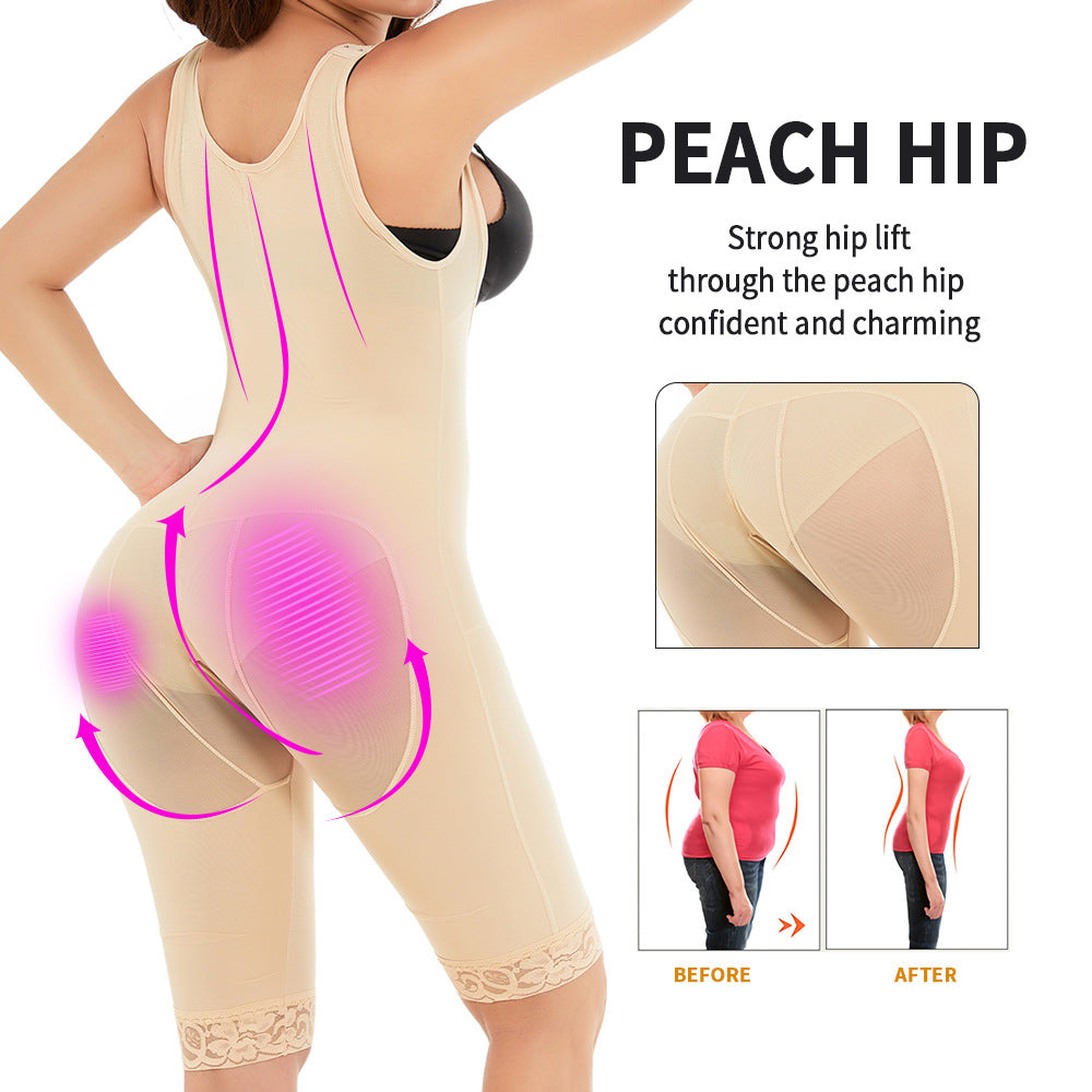 Corset une pièce à entrejambe ouvert pour femmes de grande taille
