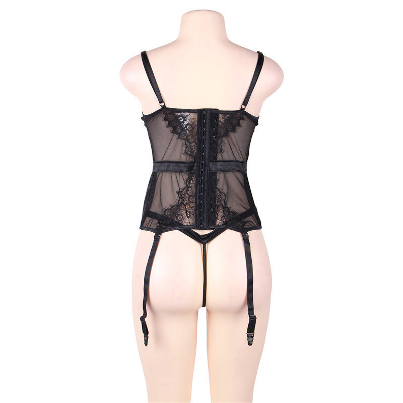 Plus Size Sexy Lingerie Sexy Sling Nightdress Garter Pajamas Set