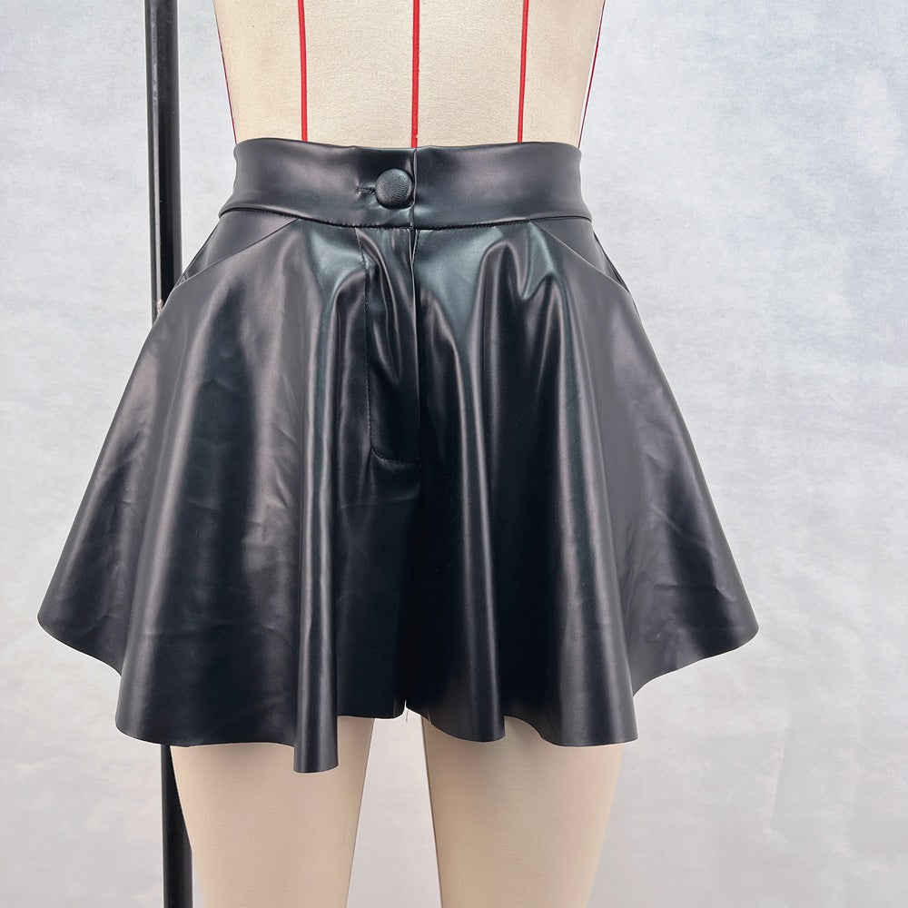 Women Autumn Winter High Waist Faux Leather Pants Skirt – Slimming & Sexy Look