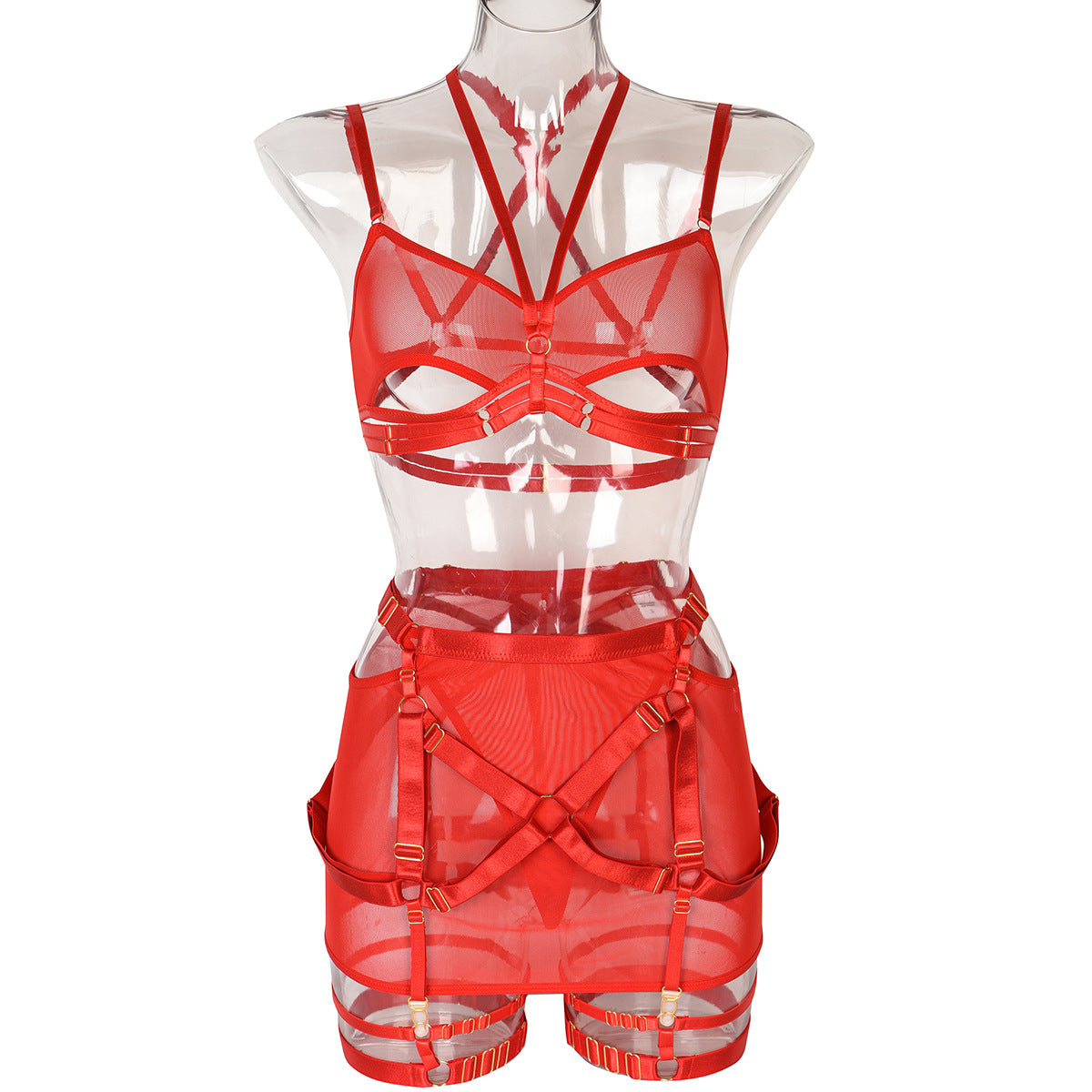 Conjunto de ropa interior sexy Sello de cintura con costura de cinturón complejo de industria pesada