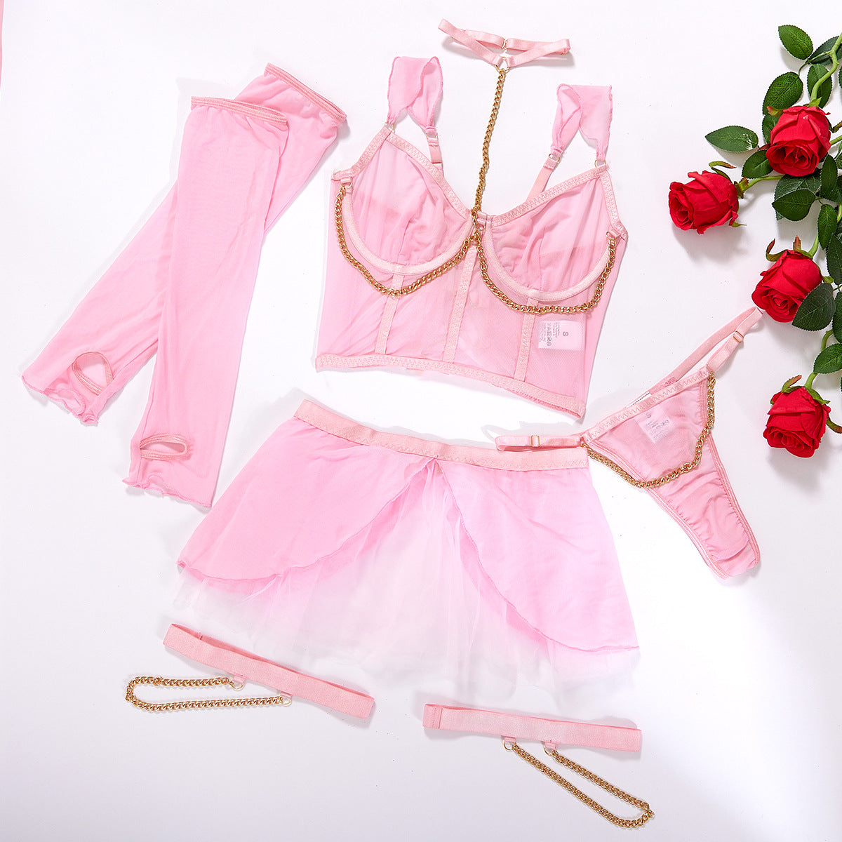Discothèque couture taille joint sous-vêtements trois pièces ensemble costume