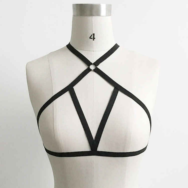 Sexy Underwear Tied Top Solid Color Elastic Band Halter Fashion Bra Dew Female