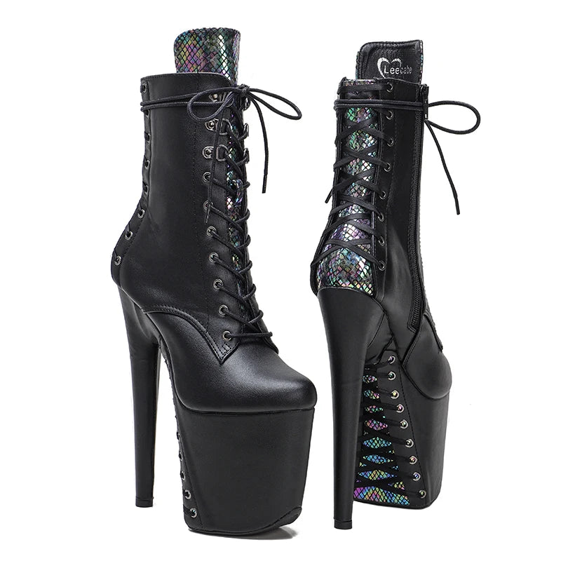 20CM/8inches matte PU Pole dancing platform Pole Dance boots