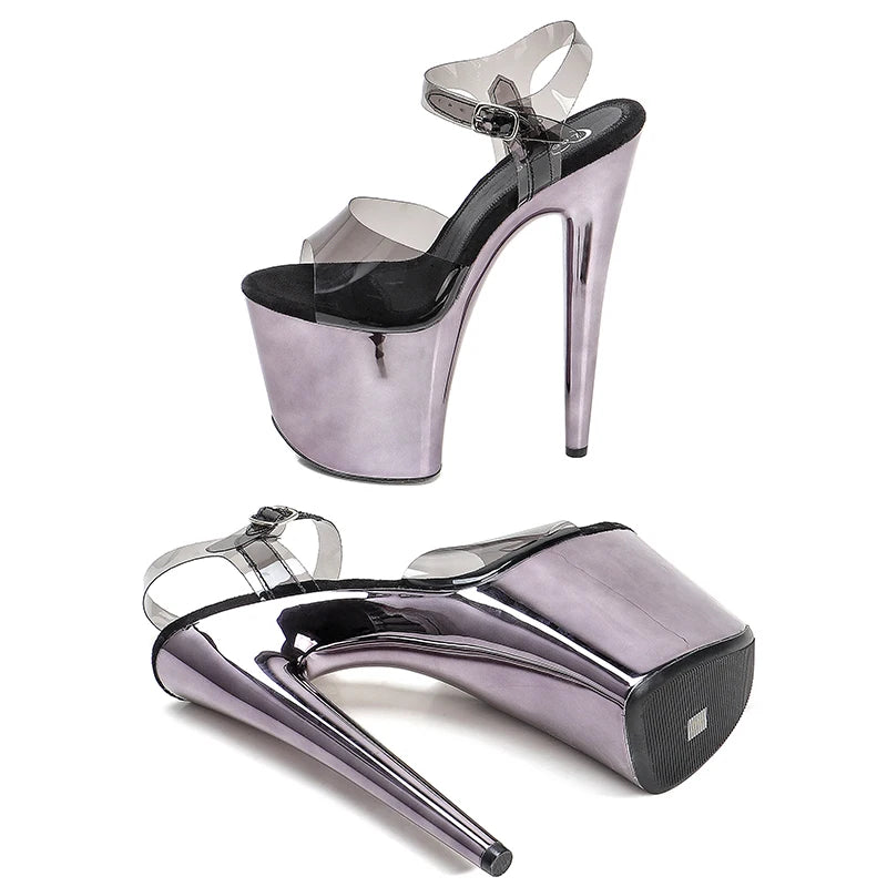 20cm/ 8inches pvc upper platform y high heel sandals pole dance shoes