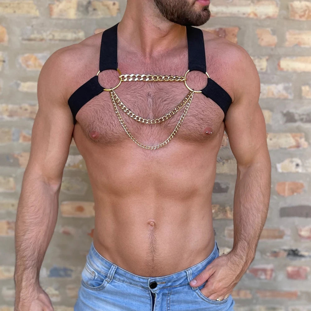 Men Harness Belts Gay Clothing for Rave ual Elasticit Chest Adjustable Gay Body Cage Harness Lingerie