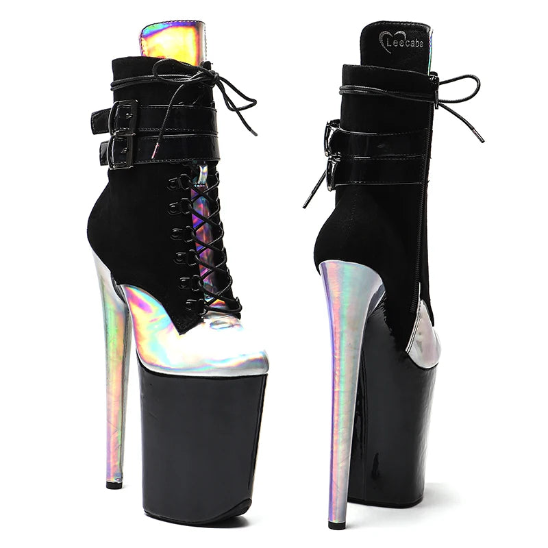 23CM/9inches Suede with patent mix color Pole dance shoes High Heels Pole Dance boot