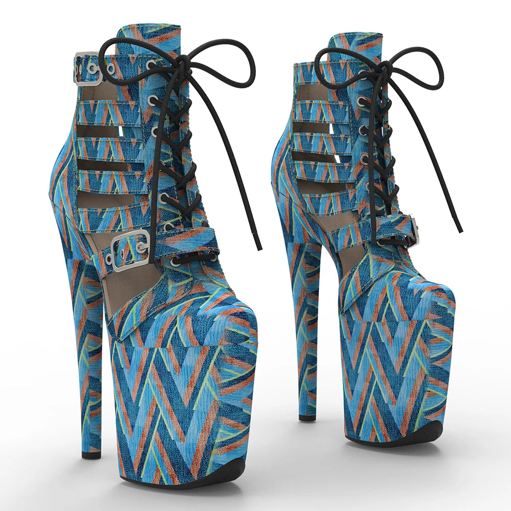 20CM/8inches colorful PU Upper Fashion trend platform Pole Dance boot
