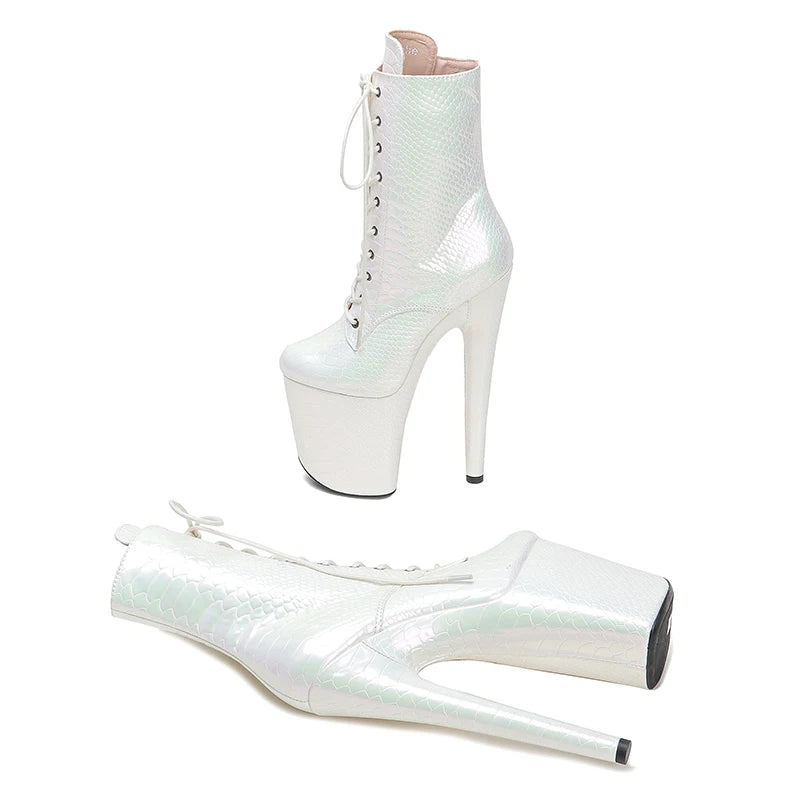 PU 20CM/8inches Sanke Upper Pole dancing platform Pole Dance boots