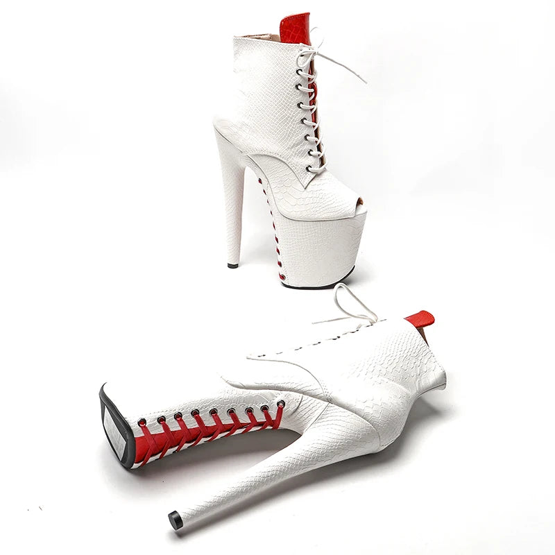 20CM/8inches Pole dancing shoes High Heel platform boot Ankle Boots y Stripper Shoes women boots 2B