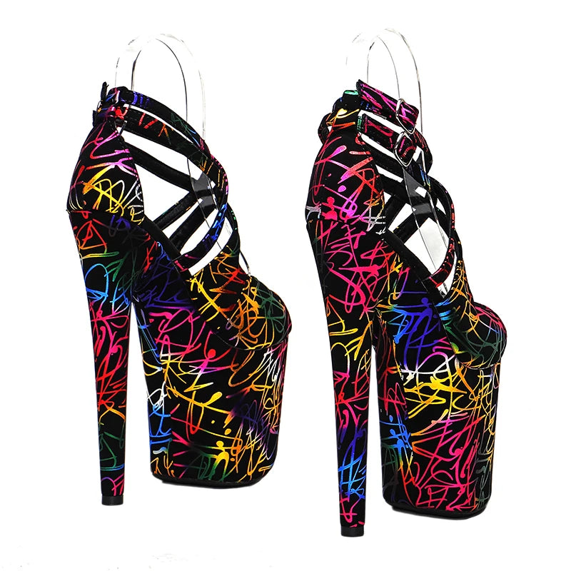 high heel sandals 20cm/8inch y model shoes pole dance shoes
