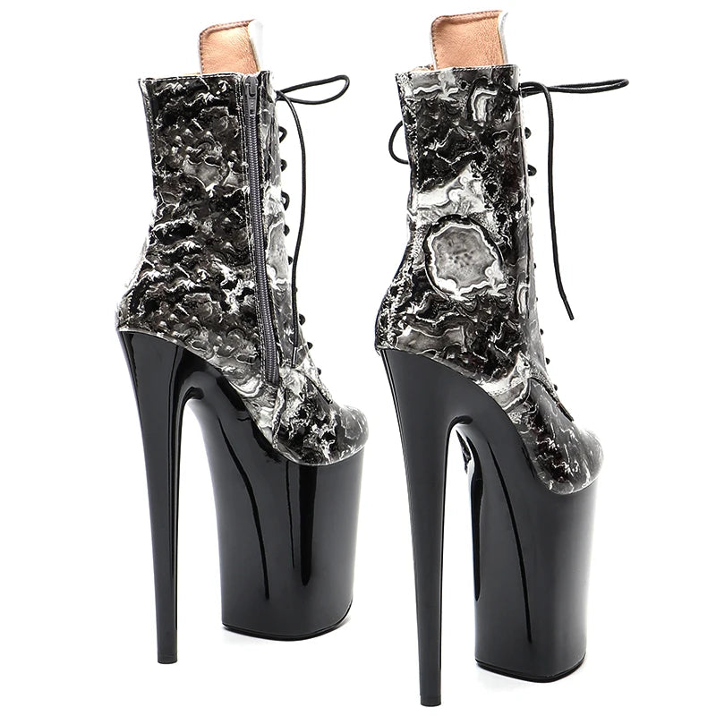 23CM/9inches Shiny PU Fashion Trends y Exotic Pole Dancing Platform Pole Dance Boots
