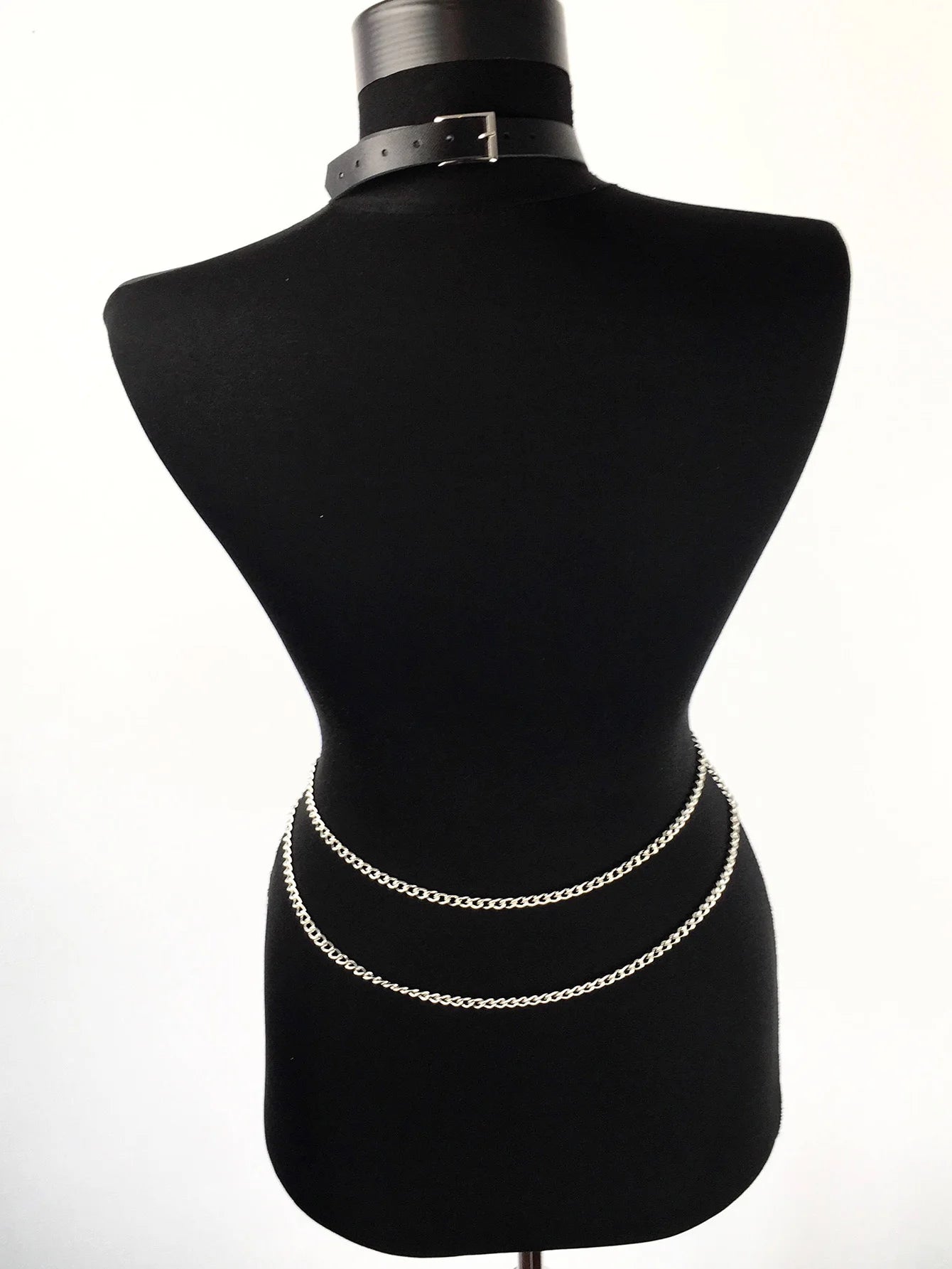 Pu Leather Fashion Chain Harness Belt Chest Harness Corset Lingerie Punk Gothic Lingerie Women Clothing