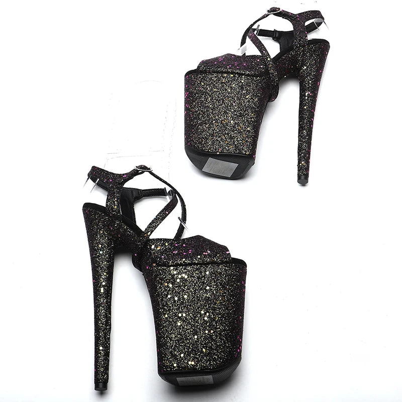 23CM / 9inches Glitter fashion Platform High Heels Sandals Pole Dance shoes