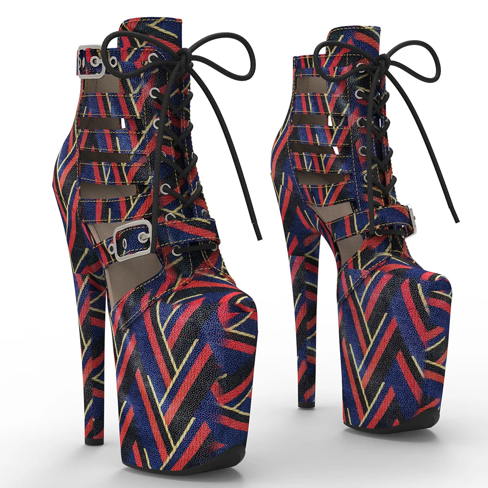 20CM/8inches colorful PU Upper Fashion trend platform Pole Dance boot