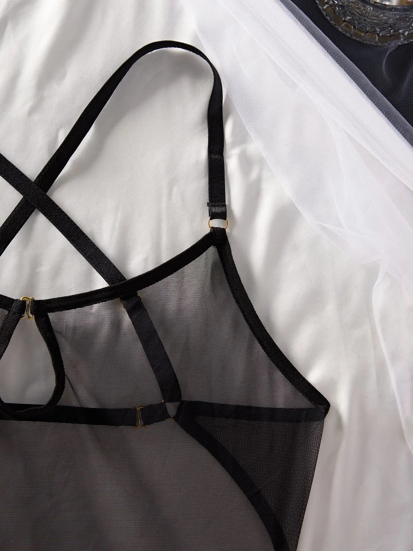 Fantasy Bodysuit Sheer Lace Onlyfans Women Baby Dolls One Piece Black Mesh Body Transparent Tight Backless Tops