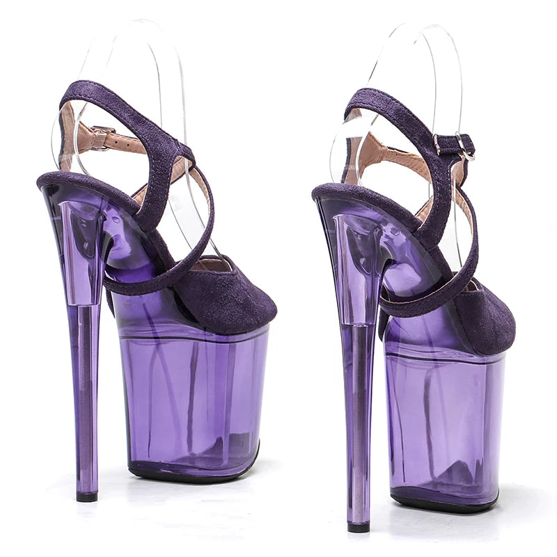 20cm/ 8inches Suede Upper lady fashion platform high heel pole dance sandals shoes