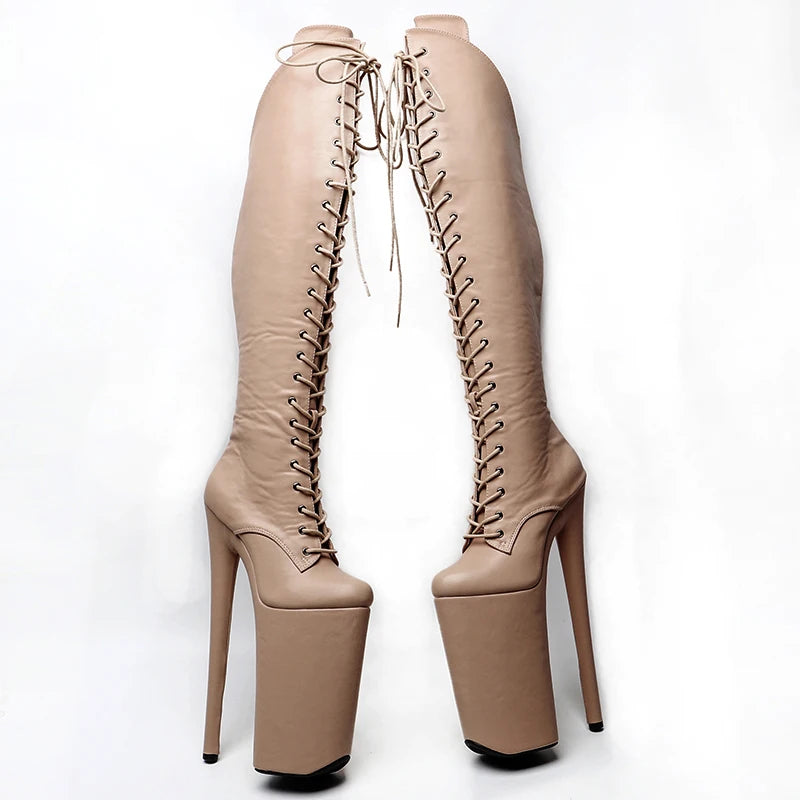 26CM/10inches Matte PU y exotic High Heel platform party shoes Pole Dance boot