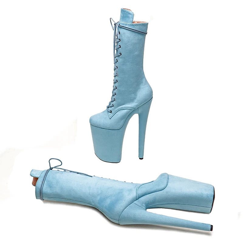 23CM/9inches Suede Pole dance shoes High Heels Pole Dance boot